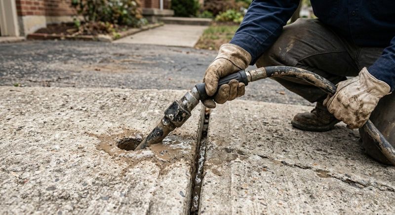 Sunken Driveway Lifting in West Des Moines, IA